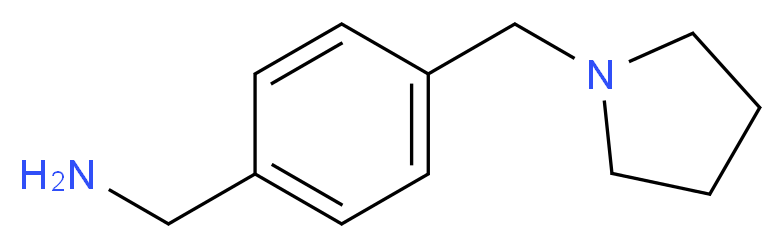 1-[4-(pyrrolidin-1-ylmethyl)phenyl]methanamine_分子结构_CAS_91271-79-3)