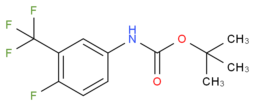 tert-Butyl (4-fluoro-3-(trifluoroMethyl)phenyl)carbaMate_分子结构_CAS_1072945-57-3)