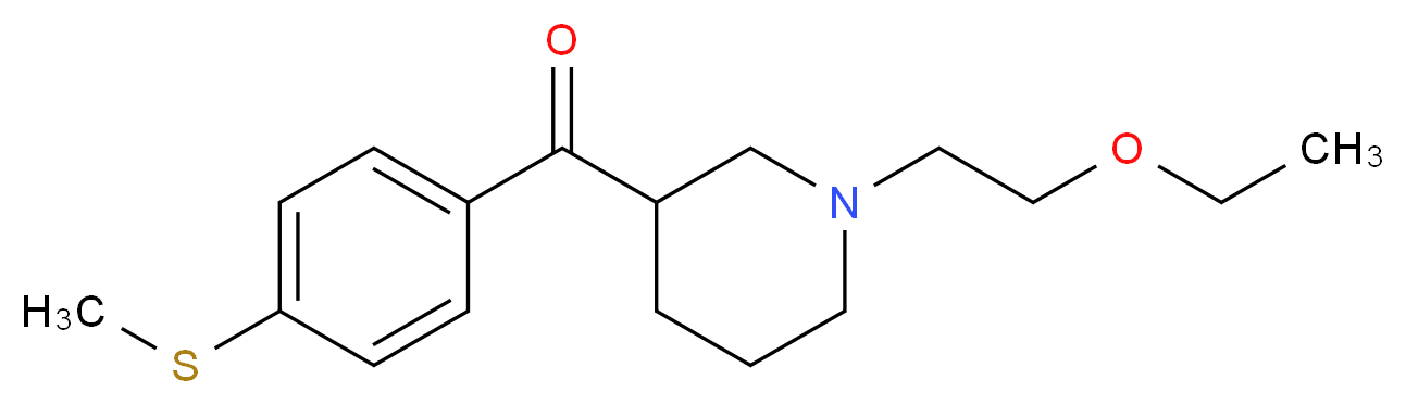 [1-(2-ethoxyethyl)piperidin-3-yl][4-(methylthio)phenyl]methanone_分子结构_CAS_)