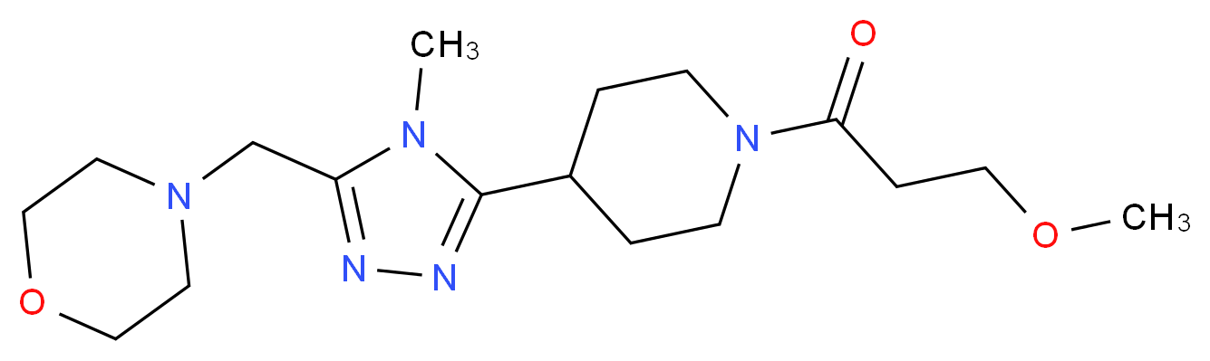 4-({5-[1-(3-methoxypropanoyl)piperidin-4-yl]-4-methyl-4H-1,2,4-triazol-3-yl}methyl)morpholine_分子结构_CAS_)