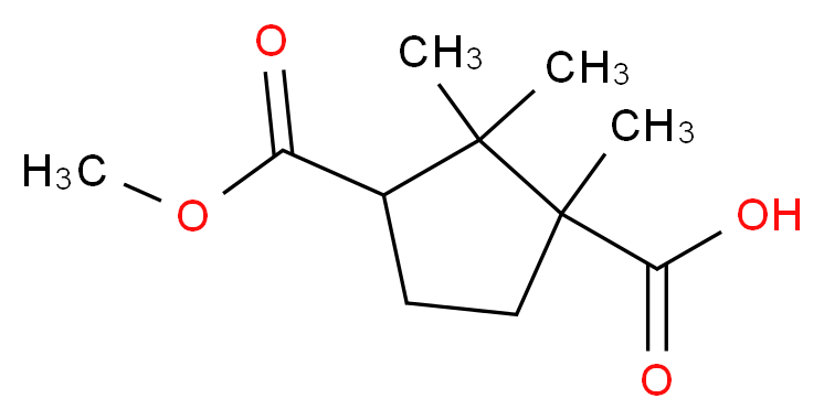 3-(methoxycarbonyl)-1,2,2-trimethylcyclopentane-1-carboxylic acid_分子结构_CAS_306935-15-9