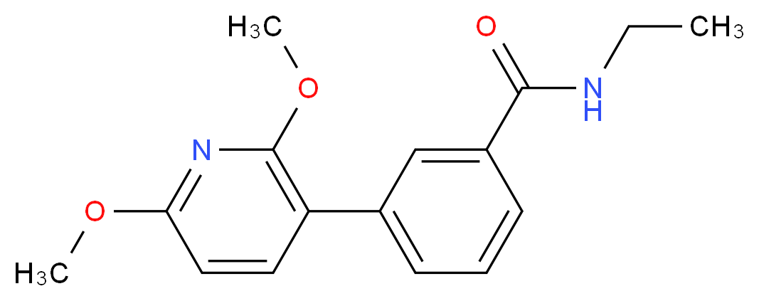 3-(2,6-dimethoxypyridin-3-yl)-N-ethylbenzamide_分子结构_CAS_)