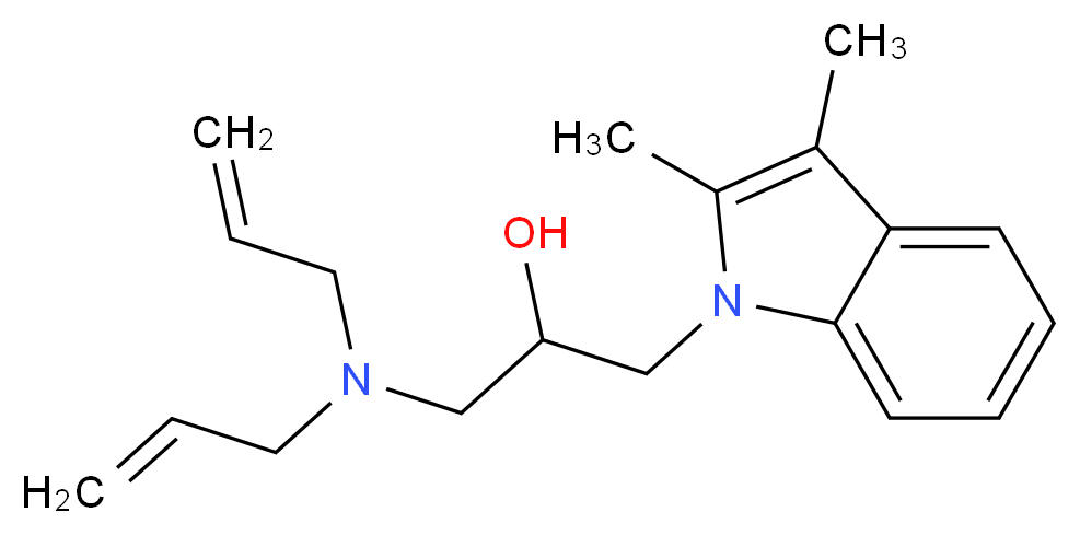 1-(diallylamino)-3-(2,3-dimethyl-1H-indol-1-yl)propan-2-ol_分子结构_CAS_315247-81-5)