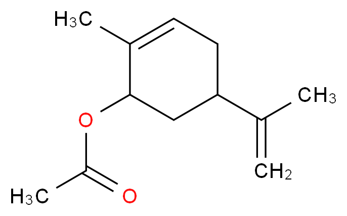 (-)-乙酸香芹酯_分子结构_CAS_97-42-7)