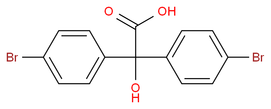 2,2-bis(4-bromophenyl)-2-hydroxyacetic acid_分子结构_CAS_30738-49-9