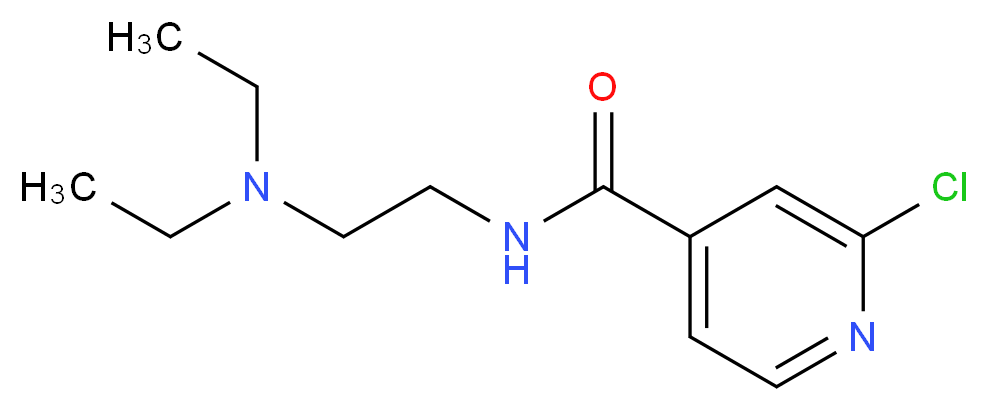 2-Chloro-N-[2-(diethylamino)ethyl]pyridine-4-carboxamide_分子结构_CAS_1019383-26-6)