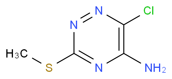 6-CHLORO-3-(METHYLTHIO)-1,2,4-TRIAZIN-5-AMINE_分子结构_CAS_)