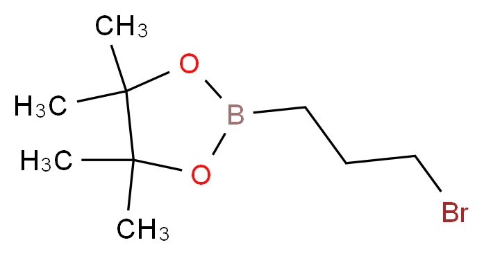 2-(3-bromopropyl)-4,4,5,5-tetramethyl-1,3,2-dioxaborolane_分子结构_CAS_124215-44-7