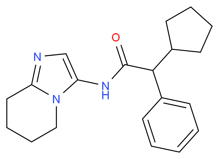 2-cyclopentyl-2-phenyl-N-(5,6,7,8-tetrahydroimidazo[1,2-a]pyridin-3-yl)acetamide_分子结构_CAS_)