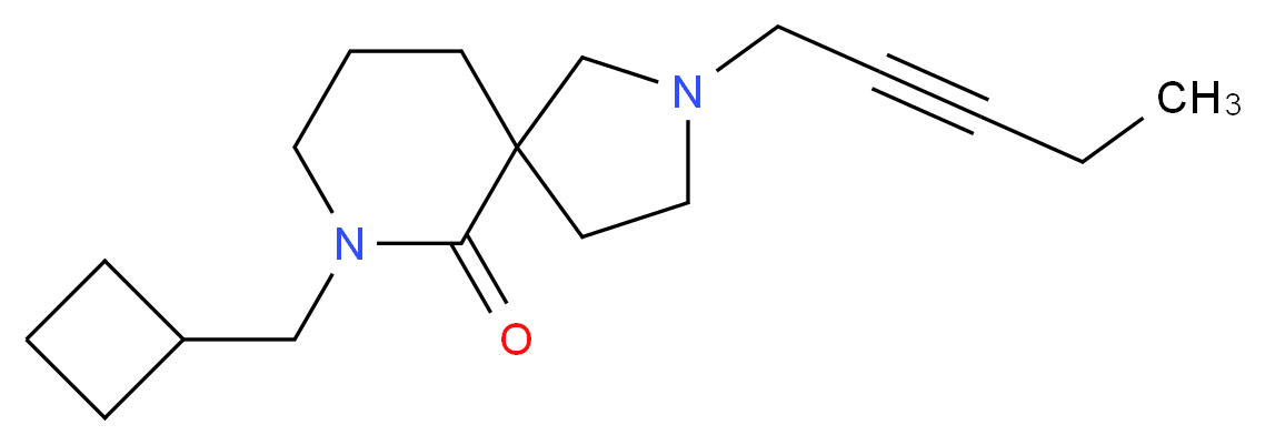 7-(cyclobutylmethyl)-2-pent-2-yn-1-yl-2,7-diazaspiro[4.5]decan-6-one_分子结构_CAS_)