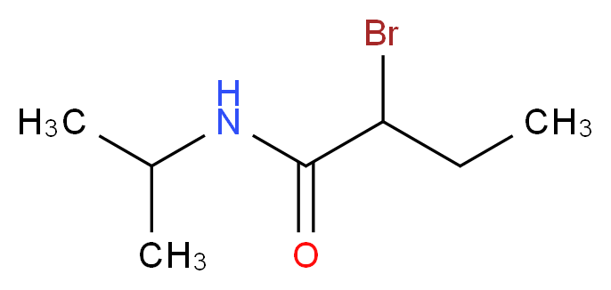 2-bromo-N-(propan-2-yl)butanamide_分子结构_CAS_41643-82-7