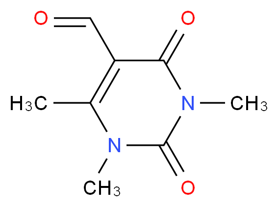 1,3,6-trimethyl-2,4-dioxo-1,2,3,4-tetrahydropyrimidine-5-carbaldehyde_分子结构_CAS_23941-84-6