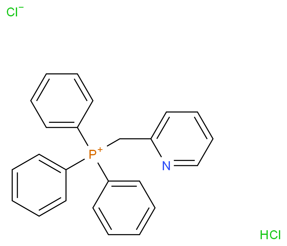Triphenyl(2-pyridylmethyl)phosphonium chloride hydrochloride_分子结构_CAS_99662-46-1)