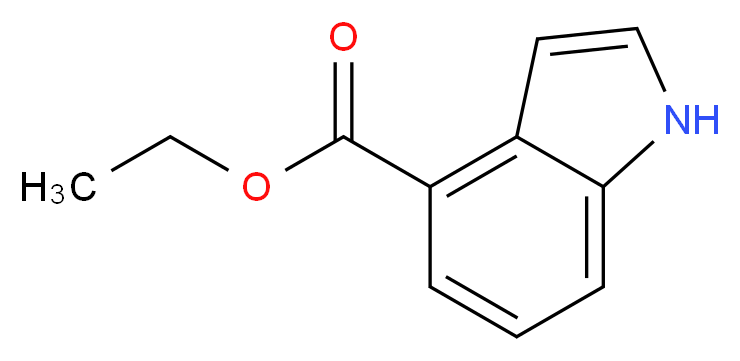 吲哚-4-甲酸乙酯_分子结构_CAS_50614-84-1)