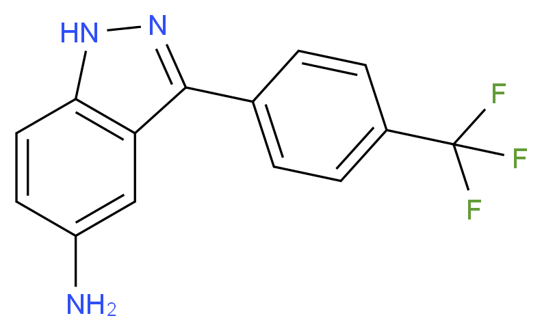 3-[4-(trifluoromethyl)phenyl]-1H-indazol-5-amine_分子结构_CAS_1356087-80-3