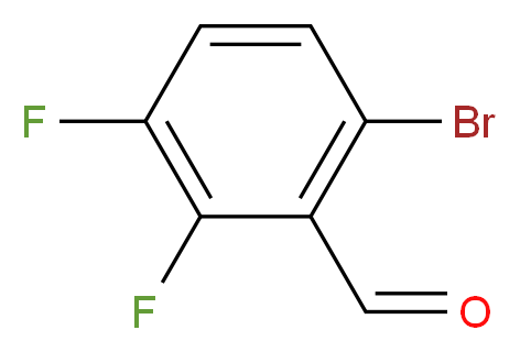 6-溴-2,3-二氟苯甲醛_分子结构_CAS_360576-04-1)