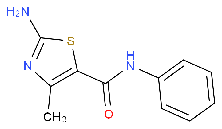 2-Amino-4-methyl-N-phenylthiazole-5-carboxamide_分子结构_CAS_21452-14-2)