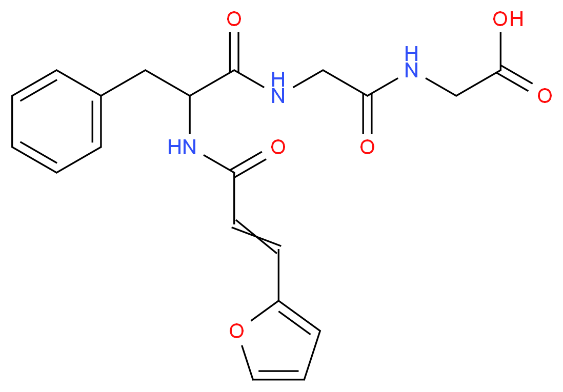 2-(2-{2-[3-(furan-2-yl)prop-2-enamido]-3-phenylpropanamido}acetamido)acetic acid_分子结构_CAS_64967-39-1