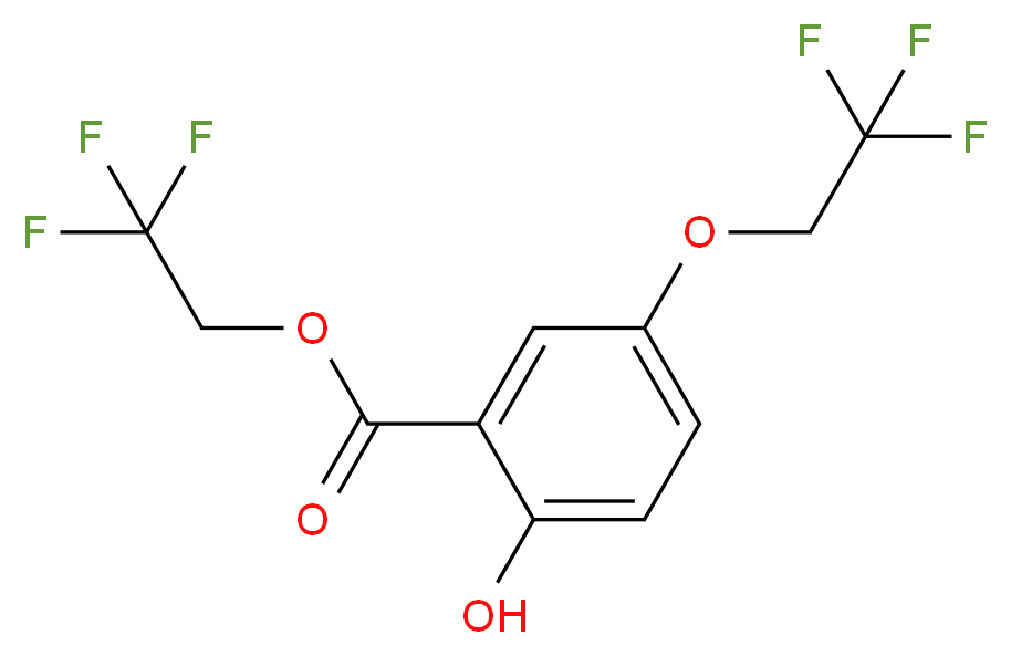 2,2,2-trifluoroethyl 2-hydroxy-5-(2,2,2-trifluoroethoxy)benzoate_分子结构_CAS_106854-80-2