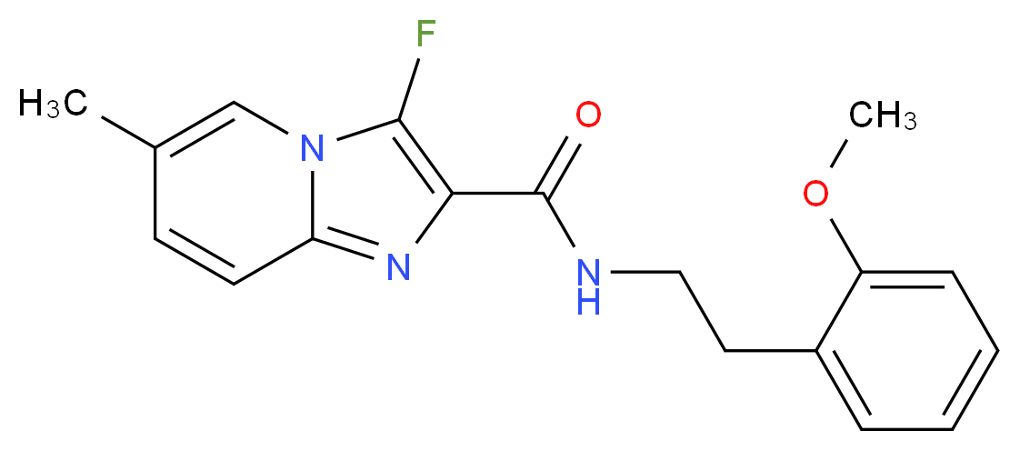 3-fluoro-N-[2-(2-methoxyphenyl)ethyl]-6-methylimidazo[1,2-a]pyridine-2-carboxamide_分子结构_CAS_)