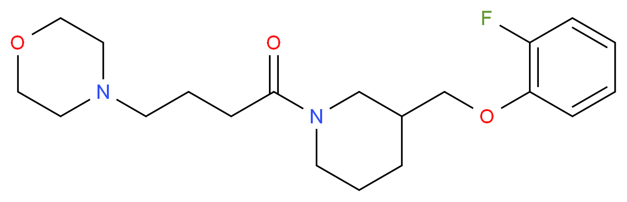 4-(4-{3-[(2-fluorophenoxy)methyl]-1-piperidinyl}-4-oxobutyl)morpholine_分子结构_CAS_)