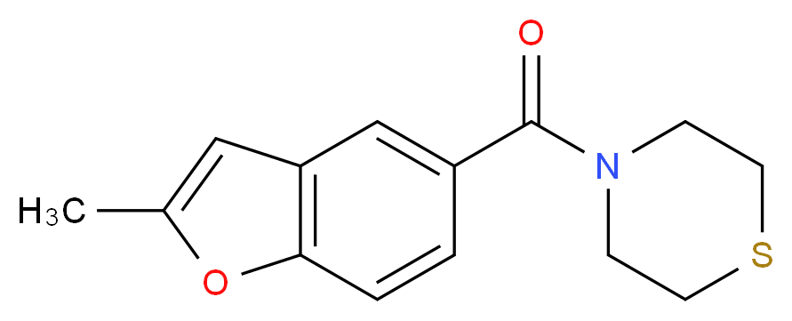 4-[(2-methyl-1-benzofuran-5-yl)carbonyl]thiomorpholine_分子结构_CAS_)