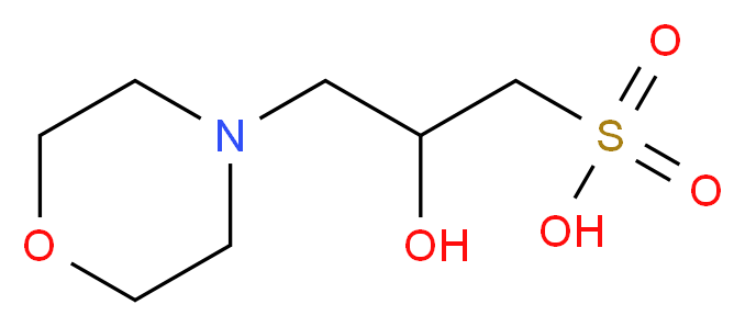 2-Hydroxy-3-morpholinopropanesulfonic acid_分子结构_CAS_68399-77-9)