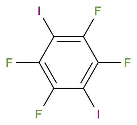 1,2,4,5-tetrafluoro-3,6-diiodobenzene_分子结构_CAS_392-57-4