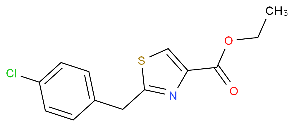 Ethyl 2-(4-chlorobenzyl)-1,3-thiazole-4-carboxylate_分子结构_CAS_)
