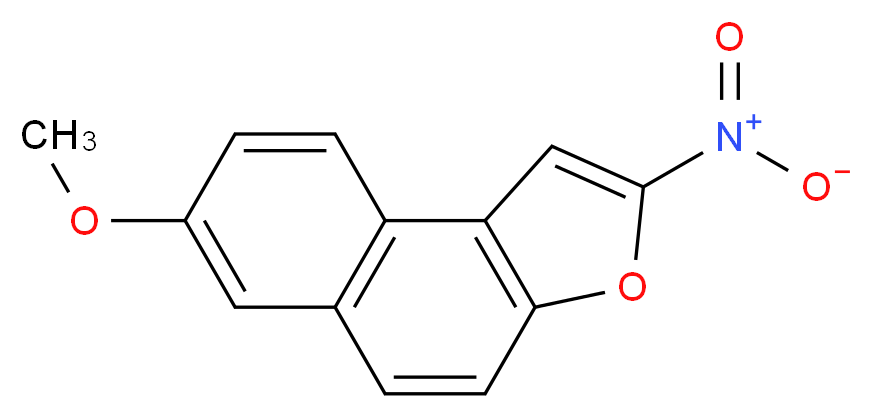7-methoxy-2-nitronaphtho[2,1-b]furan_分子结构_CAS_75965-74-1