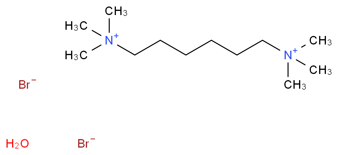 trimethyl[6-(trimethylazaniumyl)hexyl]azanium hydrate dibromide_分子结构_CAS_55-97-0