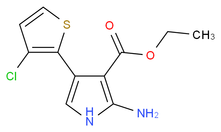 Ethyl 2-amino-4-(3-chloro-2-thienyl)-1H-pyrrole-3-carboxylate_分子结构_CAS_)