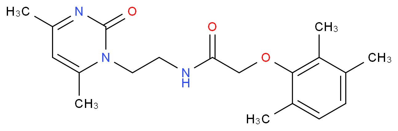 N-[2-(4,6-dimethyl-2-oxopyrimidin-1(2H)-yl)ethyl]-2-(2,3,6-trimethylphenoxy)acetamide_分子结构_CAS_)