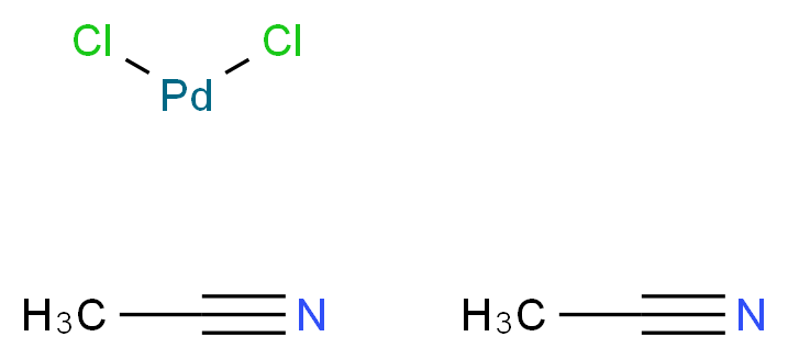 bis(acetonitrile); dichloropalladium_分子结构_CAS_14592-56-4