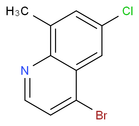 4-BROMO-6-CHLORO-8-METHYLQUINOLINE_分子结构_CAS_927800-42-8)