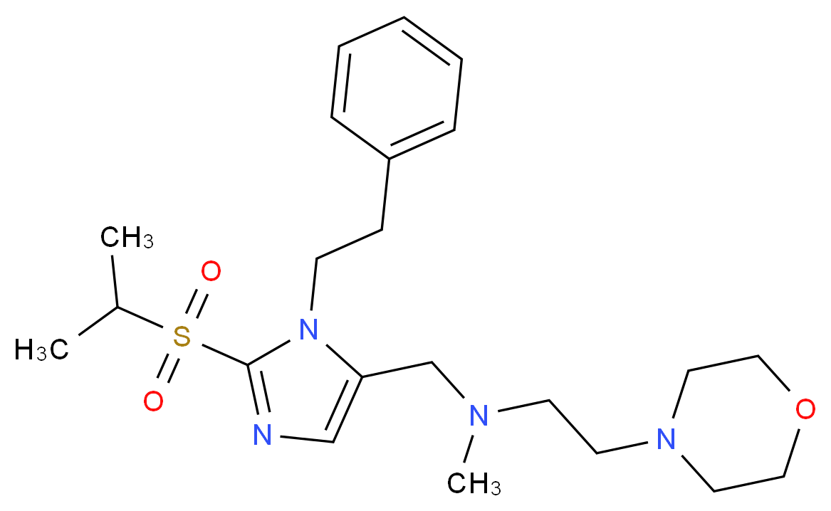 N-{[2-(isopropylsulfonyl)-1-(2-phenylethyl)-1H-imidazol-5-yl]methyl}-N-methyl-2-(4-morpholinyl)ethanamine_分子结构_CAS_)