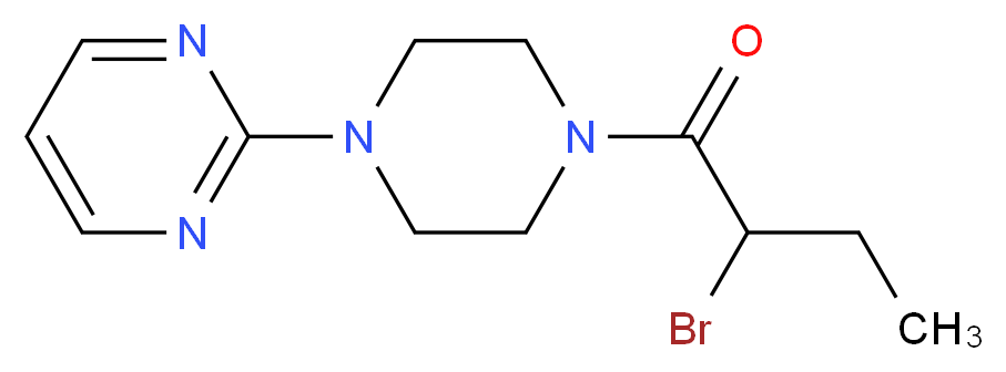 2-[4-(2-Bromobutanoyl)piperazin-1-yl]pyrimidine_分子结构_CAS_)