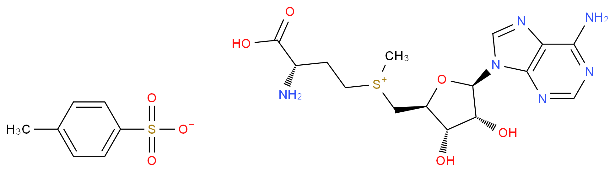 5'-[[(3S)-3-Amino-3-carboxypropyl]methylsulfonio]-5'-deoxy-Adenosine tosylate_分子结构_CAS_52248-03-0)