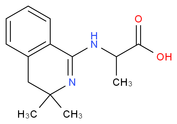 2-[(3,3-dimethyl-3,4-dihydroisoquinolin-1-yl)amino]propanoic acid_分子结构_CAS_537049-19-7