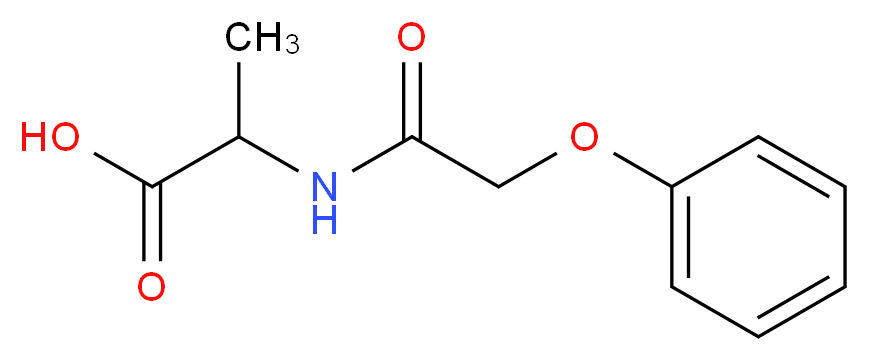 2-(2-phenoxyacetamido)propanoic acid_分子结构_CAS_23009-97-4