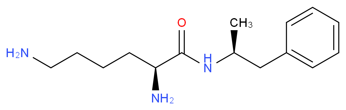 (2S)-2,6-diamino-N-[(2S)-1-phenylpropan-2-yl]hexanamide_分子结构_CAS_914480-48-1