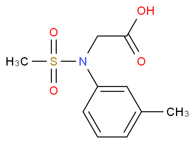 N-(3-methylphenyl)-N-(methylsulfonyl)glycine_分子结构_CAS_363571-47-5)