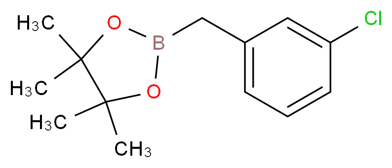 2-(3-Chlorobenzyl)-4,4,5,5-tetramethyl-1,3,2-dioxaborolane_分子结构_CAS_517920-59-1)