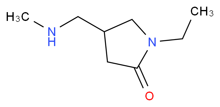 1-ethyl-4-[(methylamino)methyl]pyrrolidin-2-one_分子结构_CAS_959237-10-6