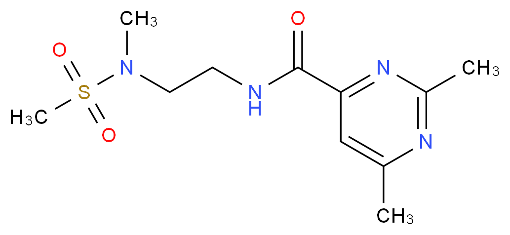 2,6-dimethyl-N-{2-[methyl(methylsulfonyl)amino]ethyl}pyrimidine-4-carboxamide_分子结构_CAS_)