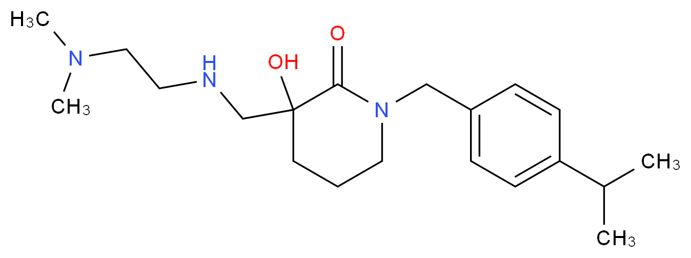 3-({[2-(dimethylamino)ethyl]amino}methyl)-3-hydroxy-1-(4-isopropylbenzyl)piperidin-2-one_分子结构_CAS_)