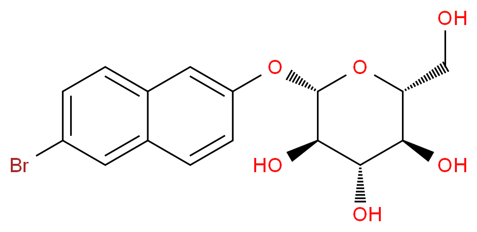 (2S,3R,4S,5S,6R)-2-[(6-bromonaphthalen-2-yl)oxy]-6-(hydroxymethyl)oxane-3,4,5-triol_分子结构_CAS_15548-61-5