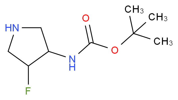 tert-butyl N-(4-fluoropyrrolidin-3-yl)carbamate_分子结构_CAS_213388-72-8