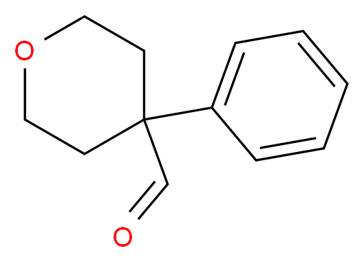 4-phenyloxane-4-carbaldehyde_分子结构_CAS_66109-88-4