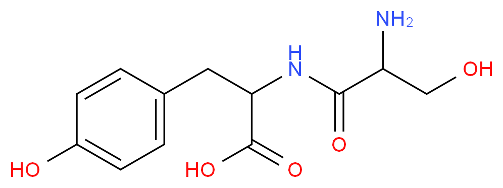 2-(2-amino-3-hydroxypropanamido)-3-(4-hydroxyphenyl)propanoic acid_分子结构_CAS_21435-27-8